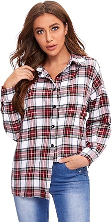 Womens tartan blouse Outlet