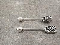 Vista 5 de Round Honey Spoon made of 925 Sterling Silver, Honeycomb Nature beauty design, Custom engraving spoon baby shower gift Nadav Art Handmade By Avi