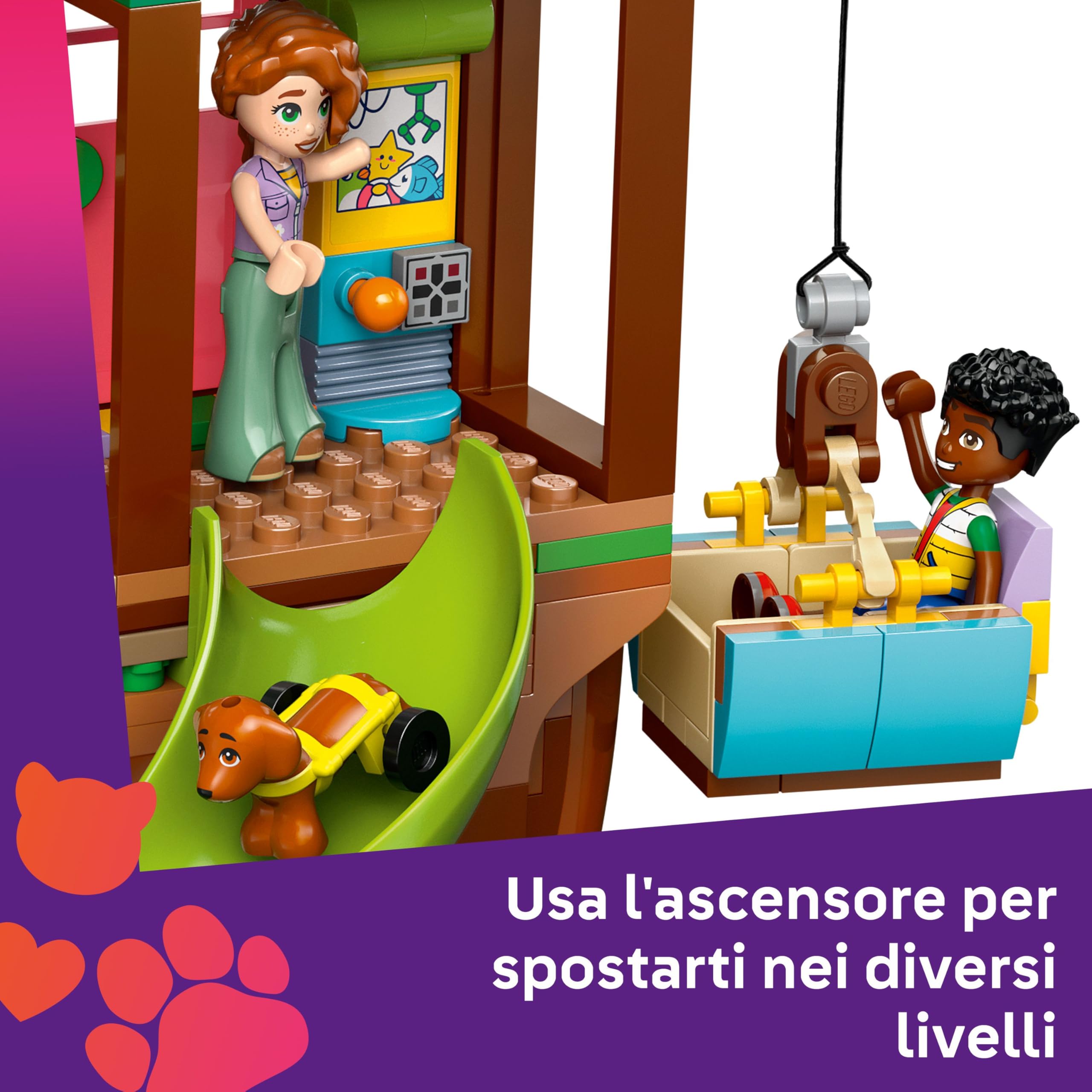 LEGO Friends Casa sull’Albero dell’Amicizia Giocattolo - Include 2 Figure di Animali, 4 Mini Bamboline, un Giardino e Accessori per il Cibo Giocattolo - Regalo Creativo per Bambine da 8 Anni - 42652