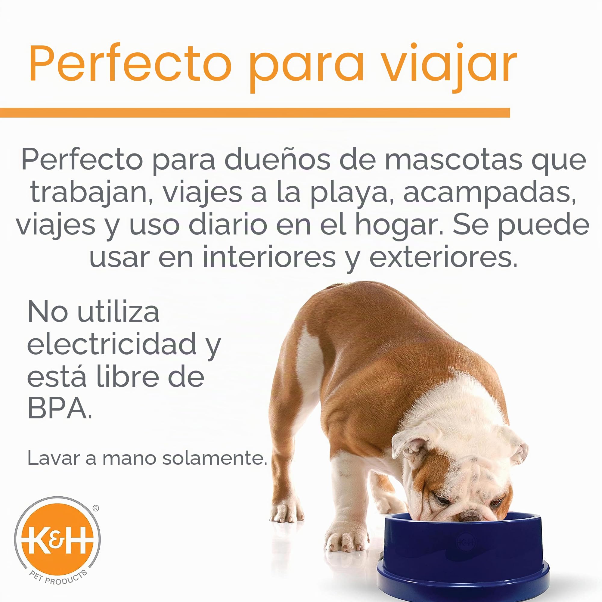 K&H Manufacturing K&H Mascotas | Bol Enfriador de Agua para Perros y Gatos | 2,7 litros