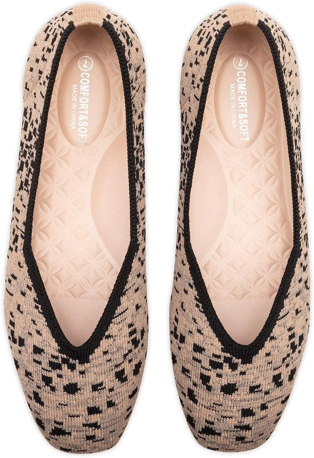 Frank Mully Womens Casual Flat Shoes Square Toe Shoes Knitted Work Flat Comfort Dressy Flat Shoes for Daily Washable - Image 7