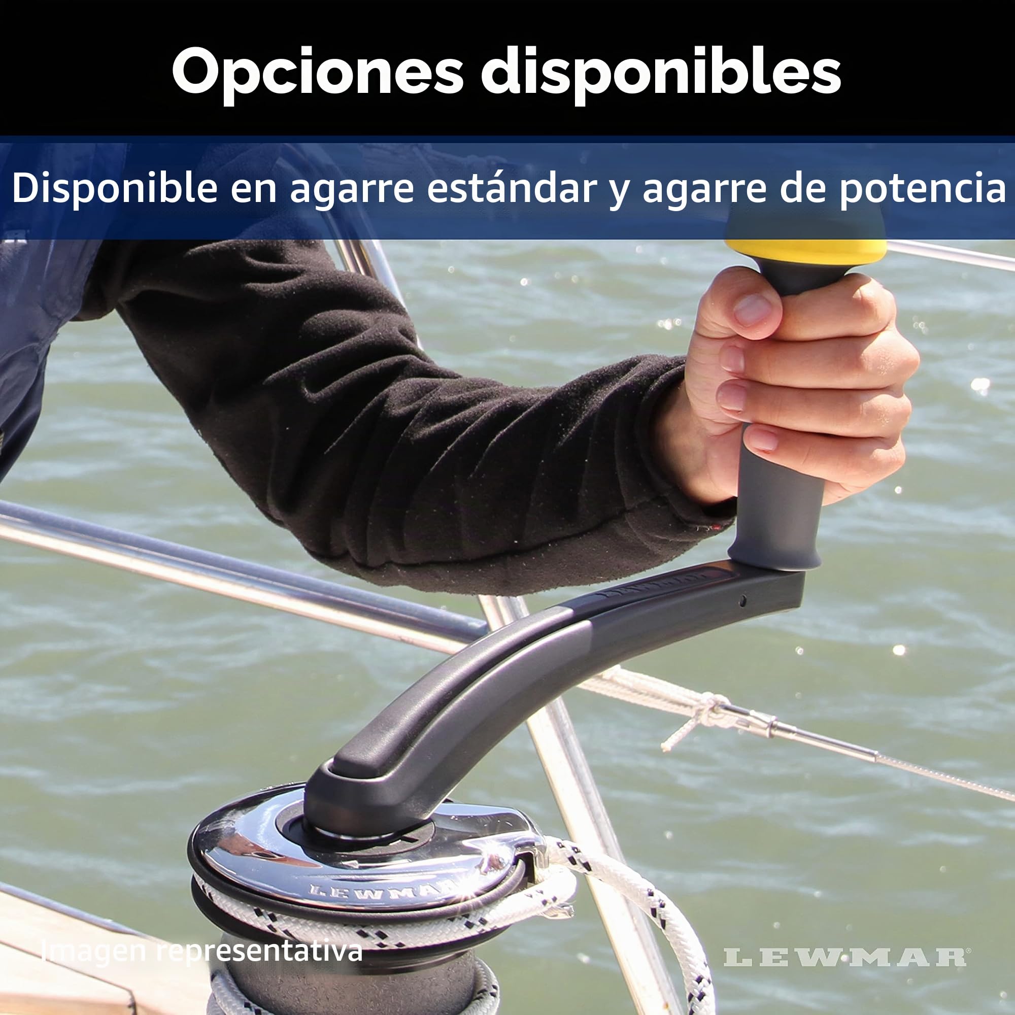 Lewmar One Touch Power Grip Winch Handle, Grey
