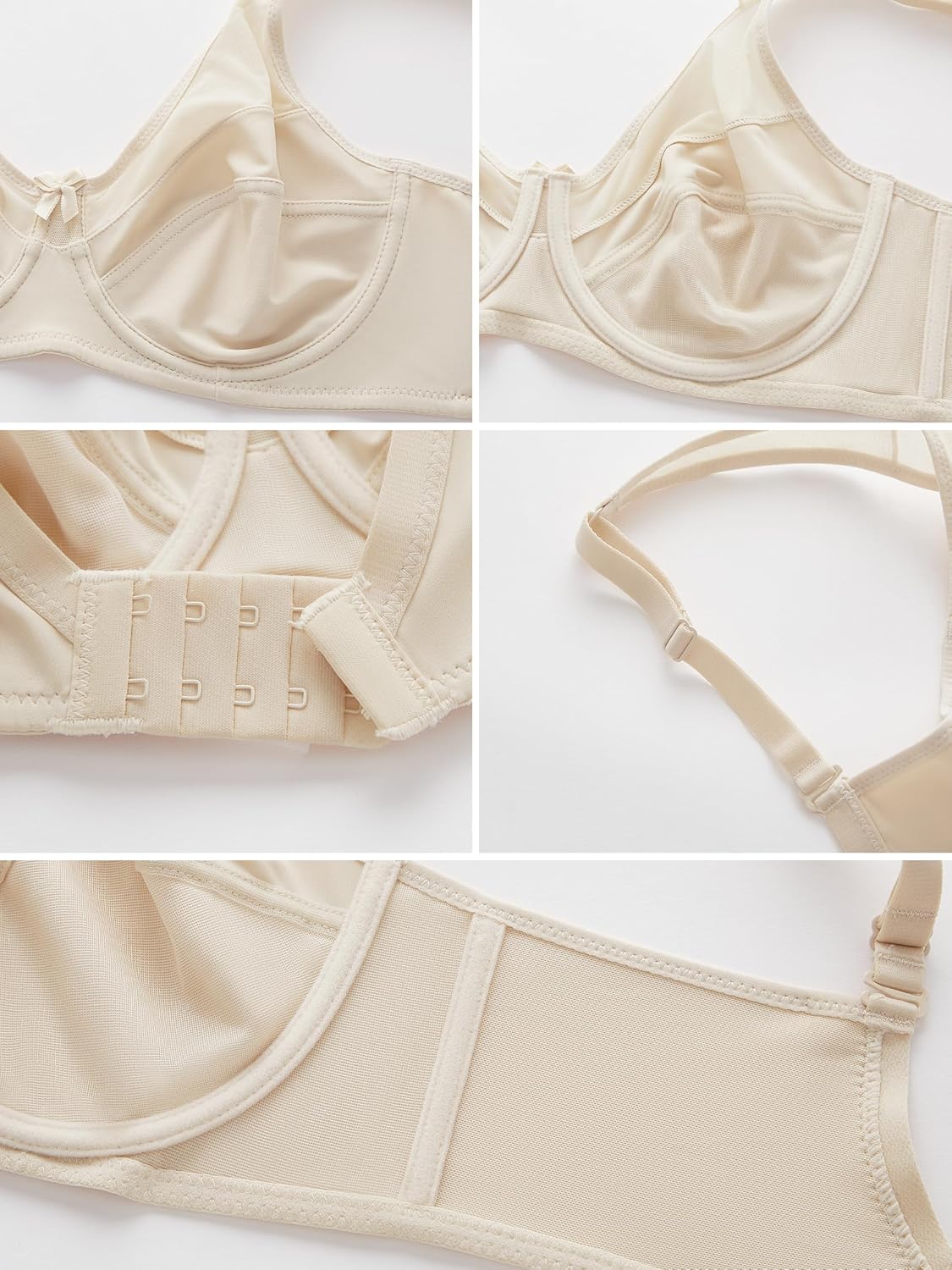 AILIVIN Underwire Minimizer Bras for Women Cross Back Full Coverage Plus Size Non Padded Bra,Lifting Bra for Heavy Breast - Image 6