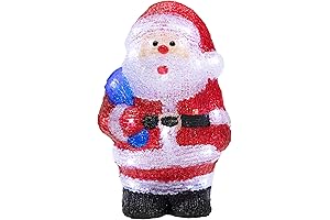 LOFTEK Acrylic Lighted Santa Claus Christmas Decorations