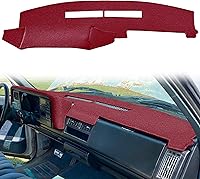 YIZ Custom Dash Cover Mat for Chevy Silverado GMC Sierra 1988-94 C/K1500-3500 Maroon Dashboard Pad - Protects Cracks UV Fade