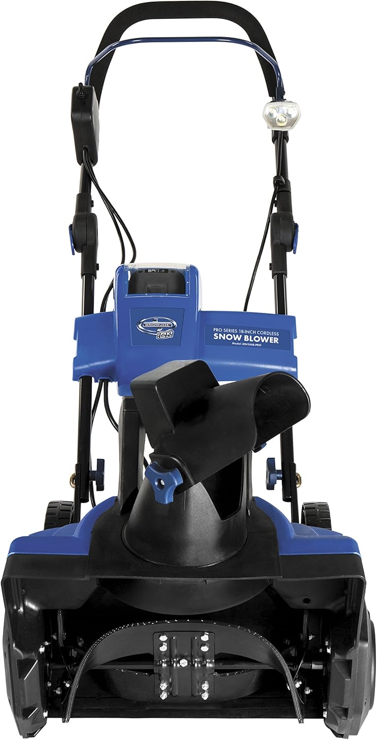 Close-up of Snow Joe ION18SB-PRO auger and scraper bar