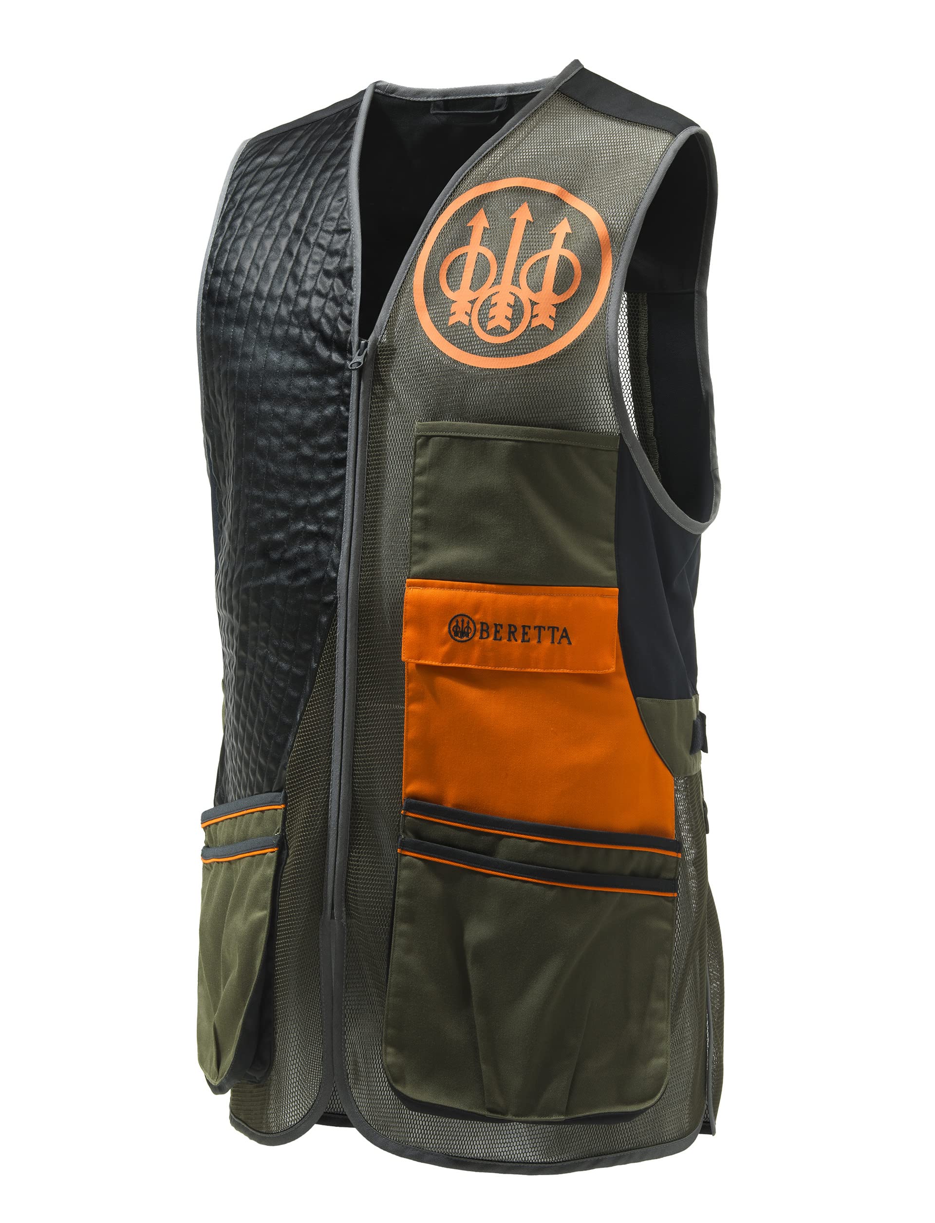 BERETTA Shooting Vest EVO Clay Pigeon Trap Sket Competition Professional Vest Green Black Orange
