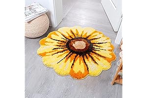 Sunflower Bathroom Rug Set: Brighten Your Bathroom with Floral Charm