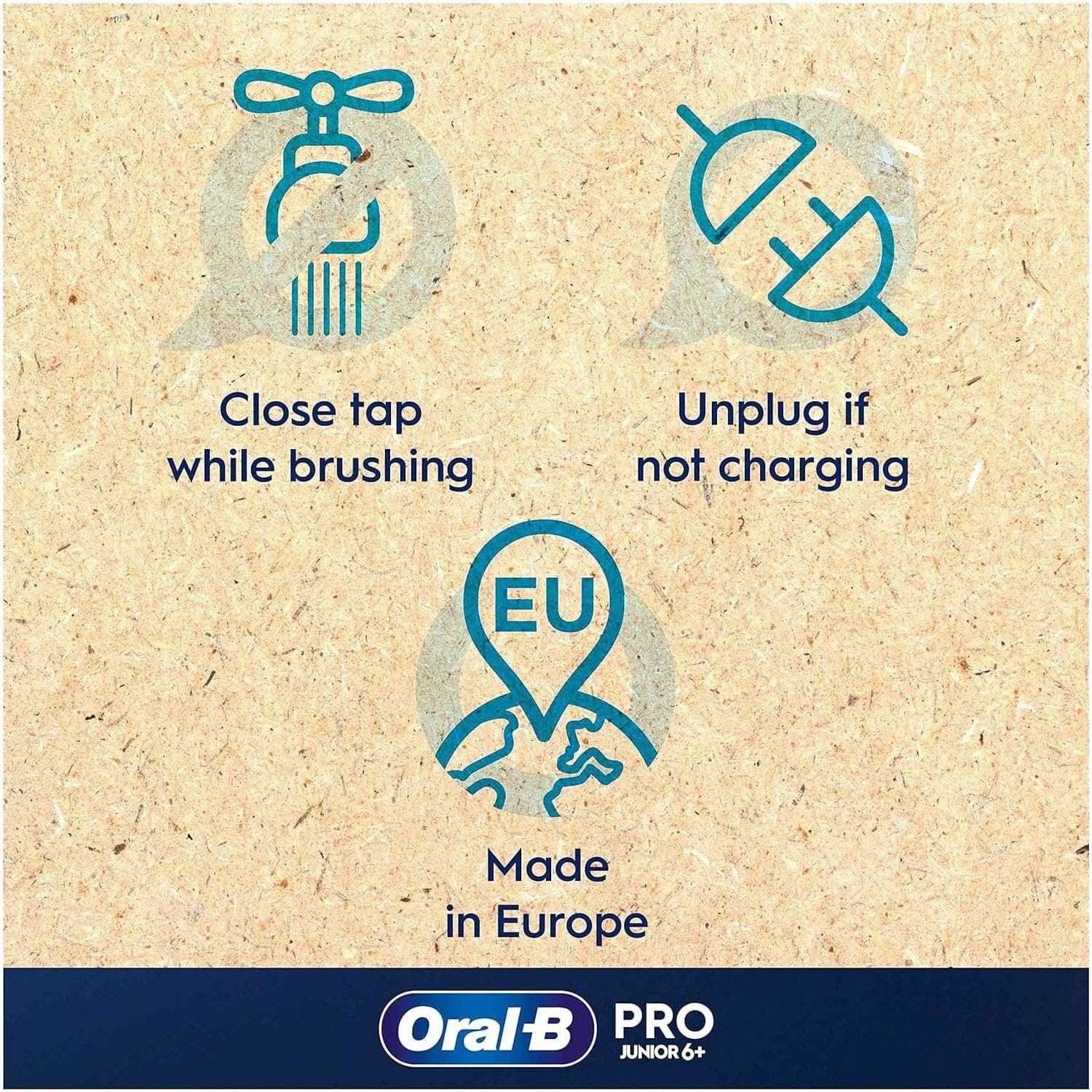 Oral-B Pro Junior Elektrische Zahnbürste für Kinder, Geschenke für Kinder, 1 Zahnbürstenkopf, 3 Modi mit kinderfreundlichem, sensiblen Modus, für Kinder ab 6 Jahren, 2-poliger UK-Stecker, Grün
