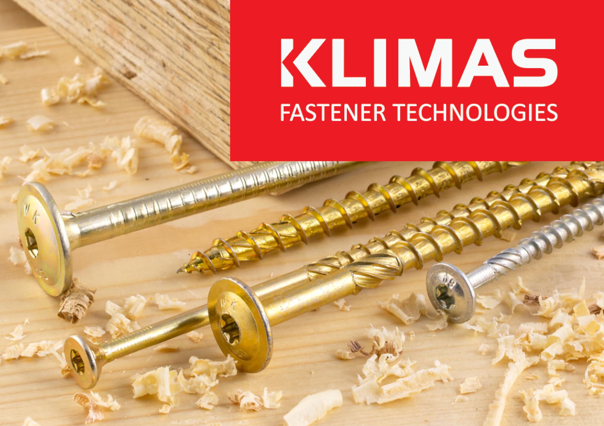 Viti per legno Torx testa piatta 5 x 60 mm 150 pezzi giallo KLIMAS