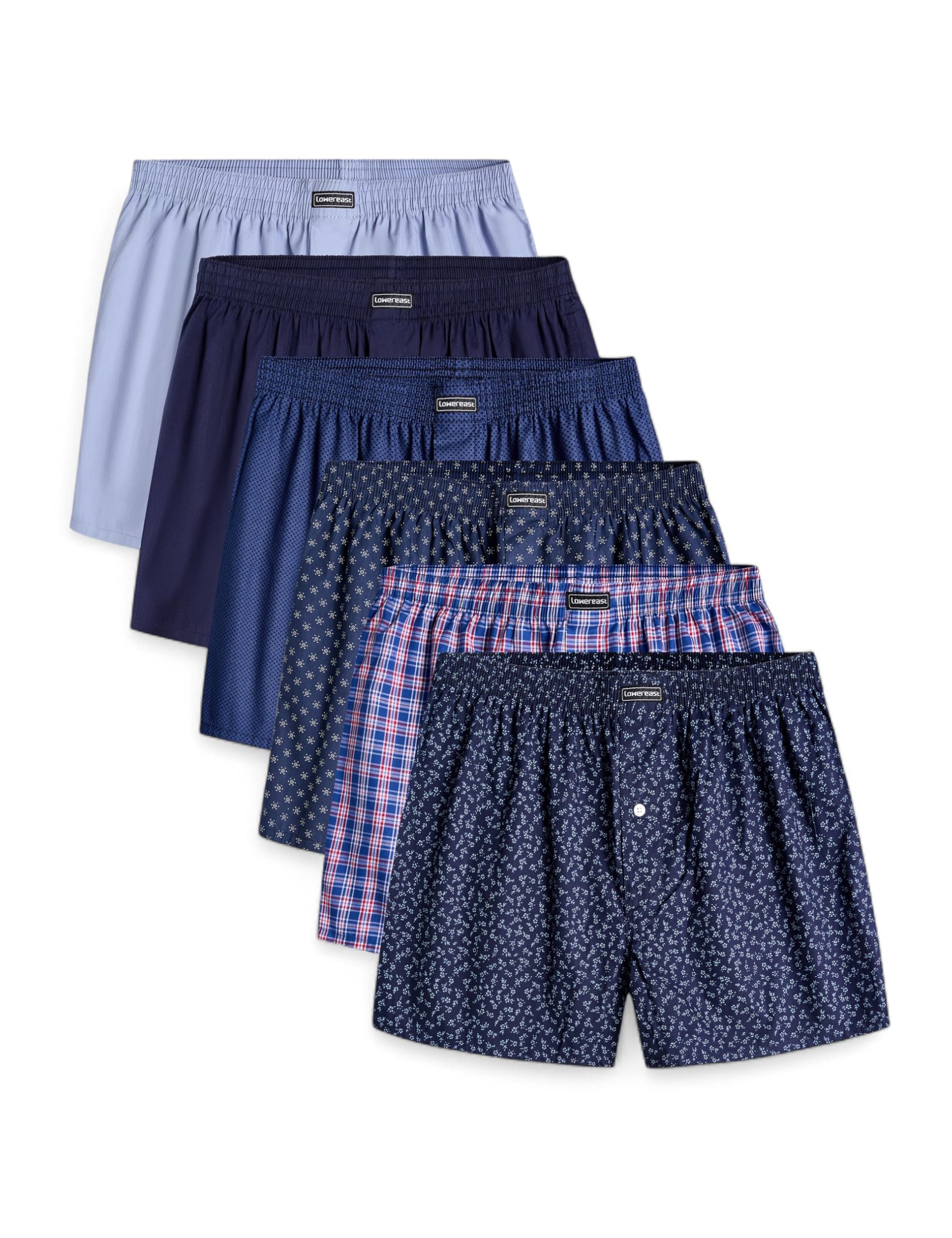 Lower East Le150, Boxer Americani Pacco da 6 e Pacco da 10 Uomo
