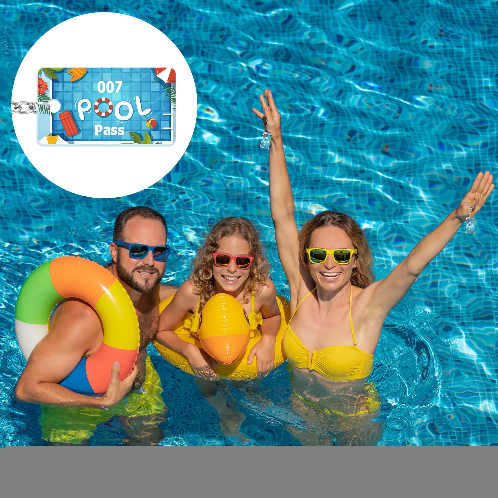 New Pool Members Pool Pass Tags Supervitae 100 Plastic With Numbers 0001-0100 (1.875