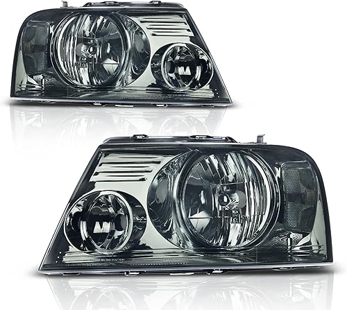 oEdRo Faros delanteros halógenos compatibles con Ford F-15006-08 Lincoln Mark LT 2004, 2005, 2006, 2007, 2008, faros delanteros de repuesto para
