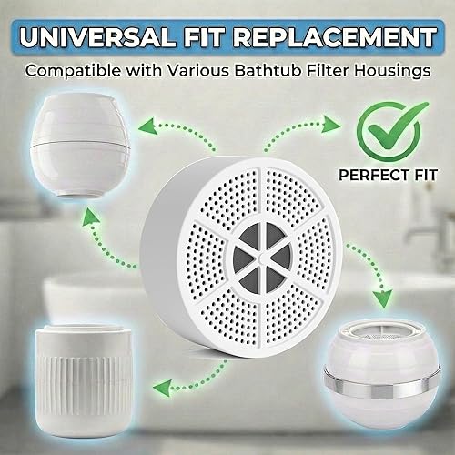 Miniatura 2 de Cartucho de filtro de agua de baño de Vxz.Reemplazo de filtro de bañera, filtro para grifo de bañera (paquete de 2)