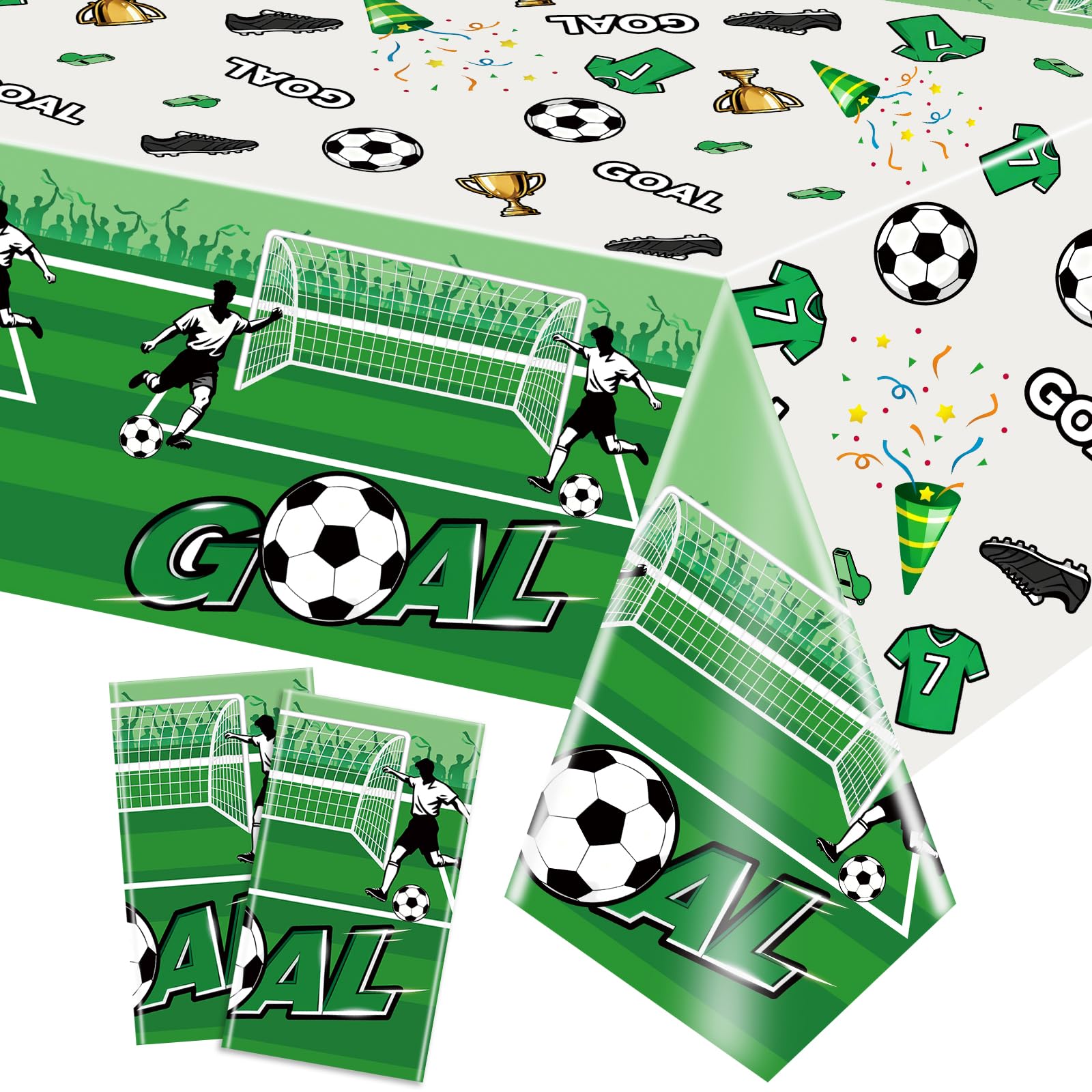 YQL Large Football Table Cloth 54 x 108 Inch for Outdoor Soccer Game Day