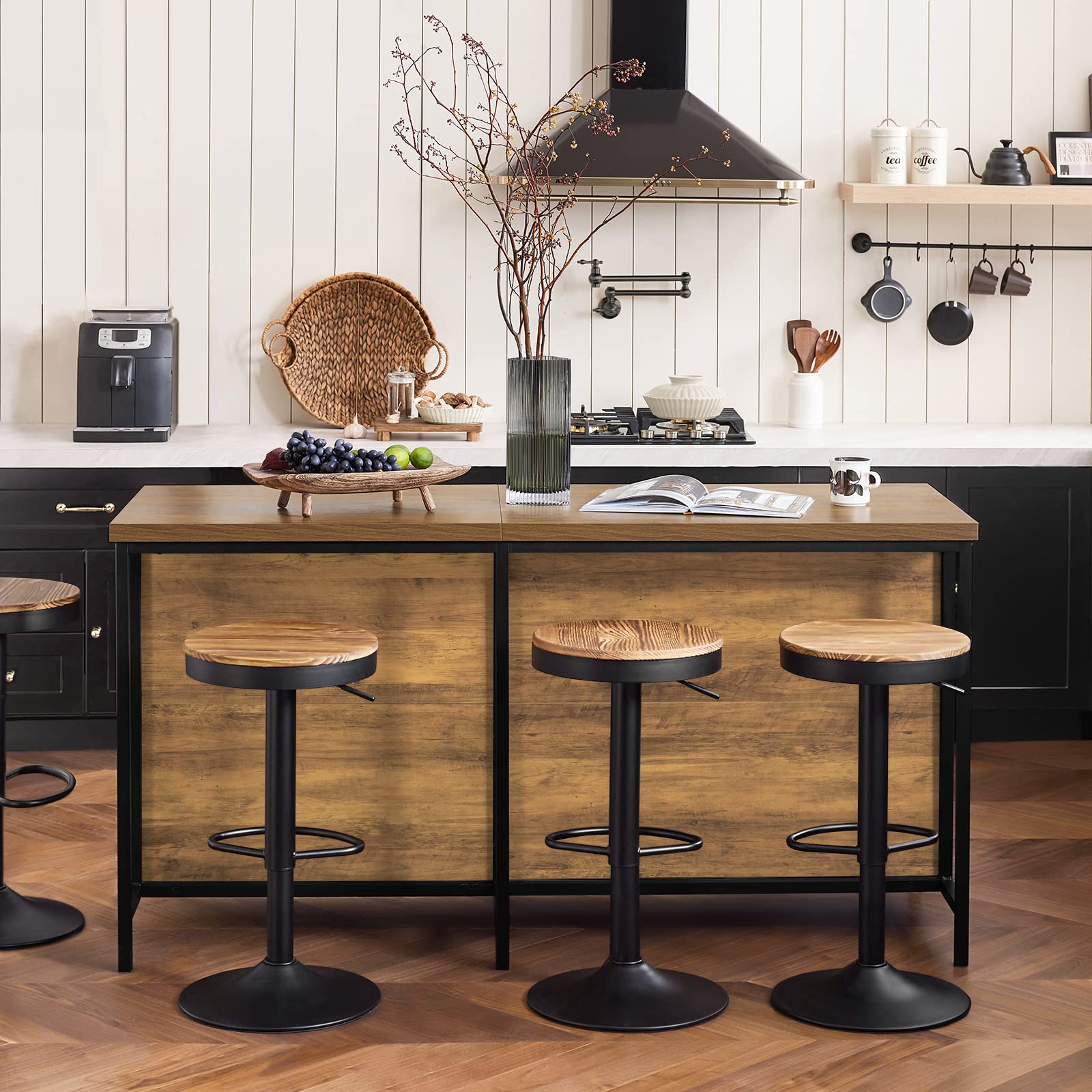 SoBuy Freistehende Kücheninsel & Küchenschrank Multifunktionale Küchenaufbewahrungseinheit, Sideboard, Buffet im Industrie-Design, Vitrinenschrank für Küche und Wohnzimmer 170x89x60 cm KNL01-F