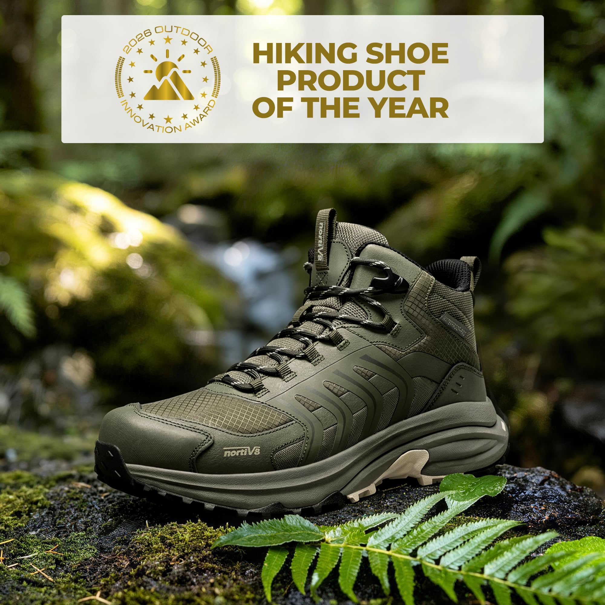 NORTIV 8 Scarponi Trekking Impermeabili Uomo Leggeri Esterno Scarpe Trekking Campeggio Arrampicata Per Comfort Dura Tutto Giorno