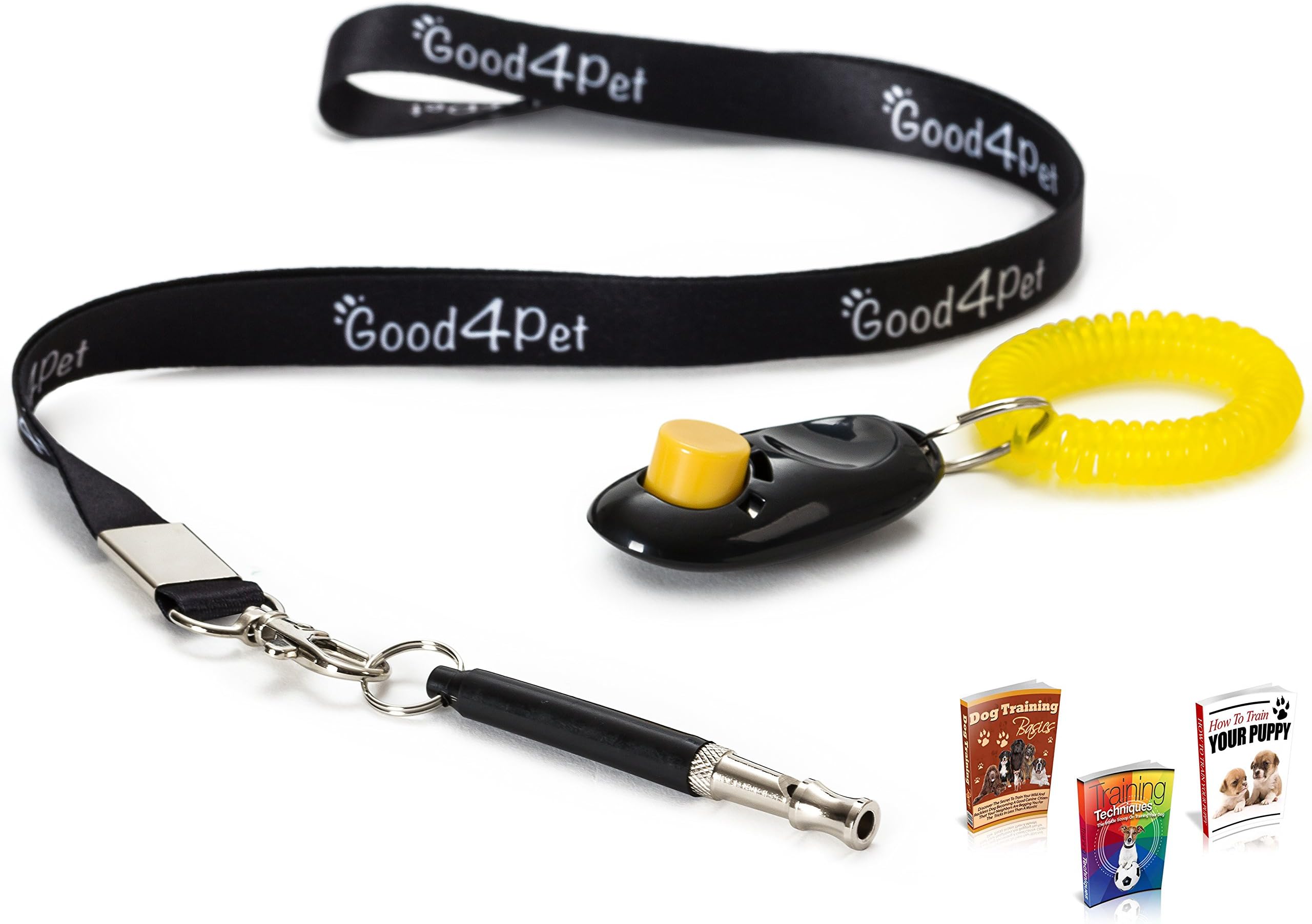 Dog Whistle To Stop Barking and Loud Pet Training Clicker | Silent Dogs Bark Control | Dog Cat Traning Kit | FREE Lanyard | Ebooks Train Safely & Fast | Good4Pet