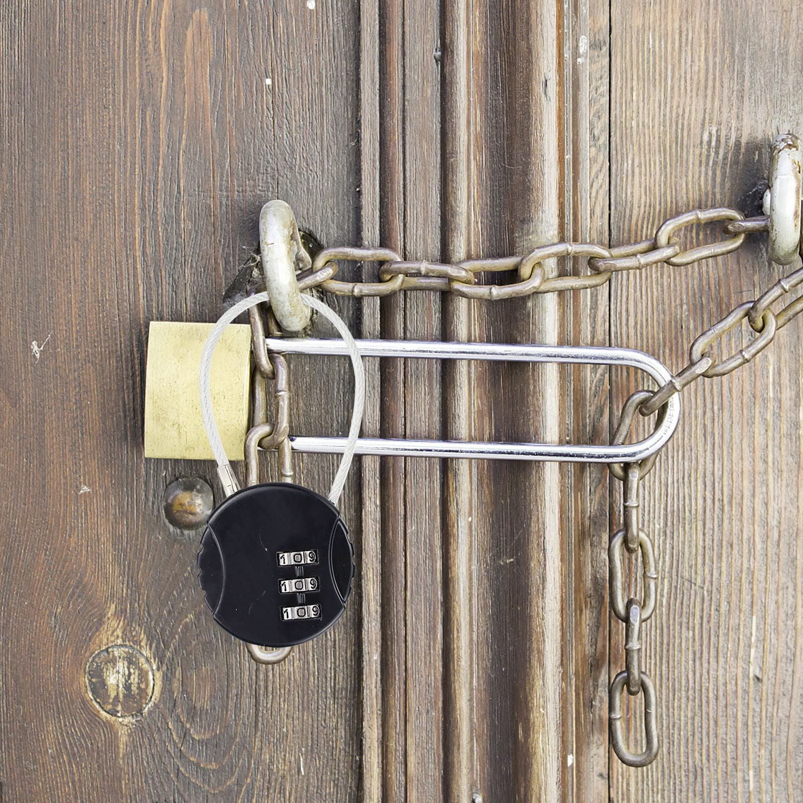 4 Lucchetti A Combinazione Per Bagagli - Codice 3 Cifre Resettabile, Lega Di Zinco, Per Valigie E Armadietti - Foto 12