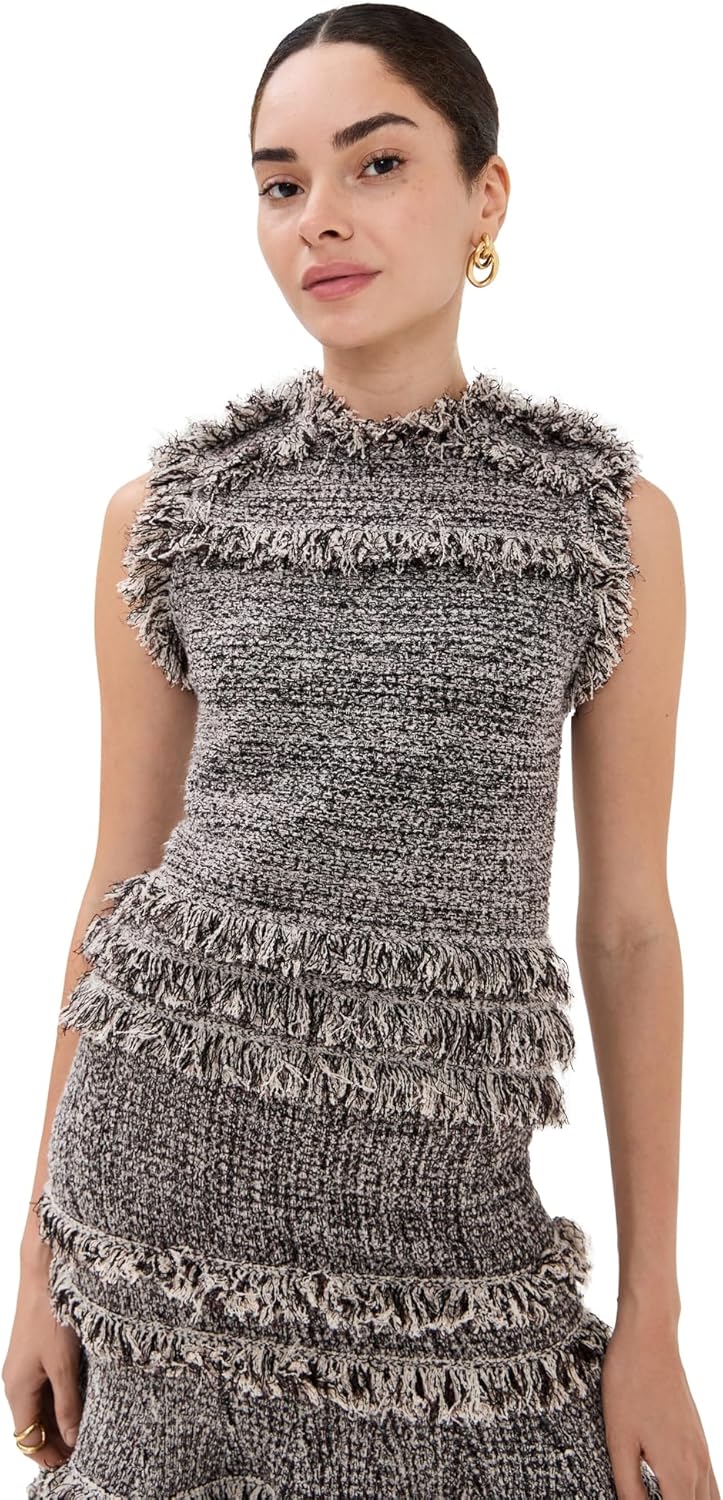 Ulla Johnson Women's Kassi Knit Tweed Sleeveless Top