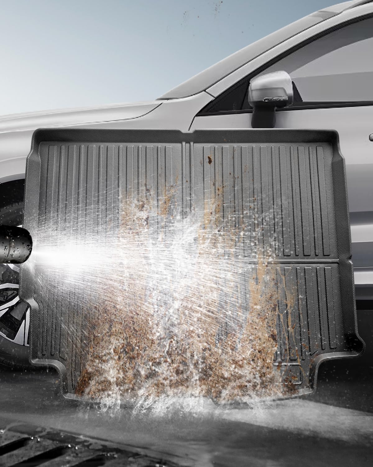 Tappetini per Bagagliaio per Volvo XC60 2026 2025 2024 2023 2022 2021 2020 2019 2018, XC60 Tappetino Baule Originale TPE Tappeti Bagagliaio Posteriore con Bordo Alto, Accessori Impermeabili
