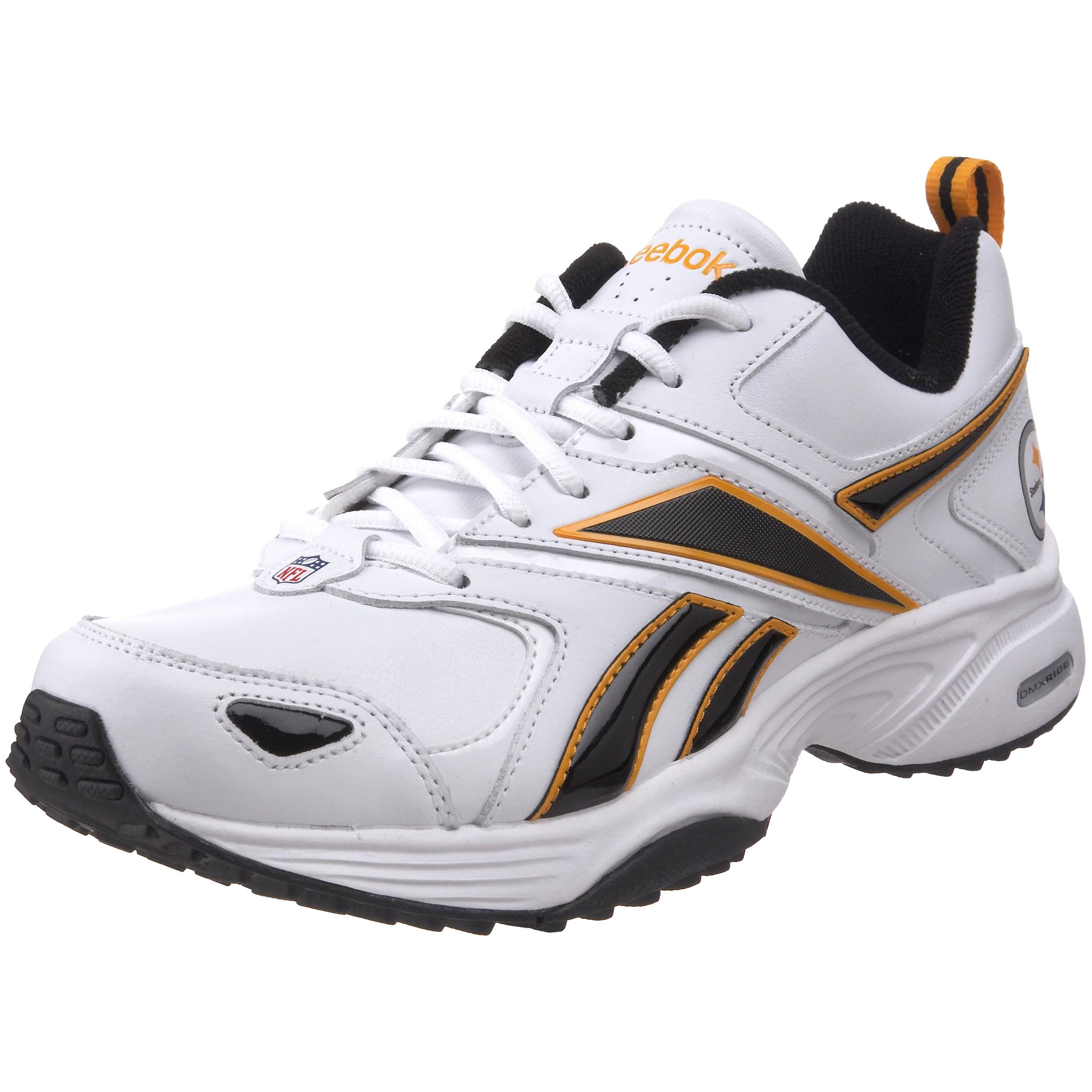 Reebok Men's Pro Evaluate Trainer Sports Conditioning Shoe, Steelers-White/Black/Gold, 7.5 M US