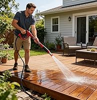 Vista 7 de Hourleey Pressure Washer Gun and Hose Kit, 30 FT Kink Resistant Power Washer Hose and Replacement Wand Extension, 5 Nozzle Tips, M22-14 Fitting