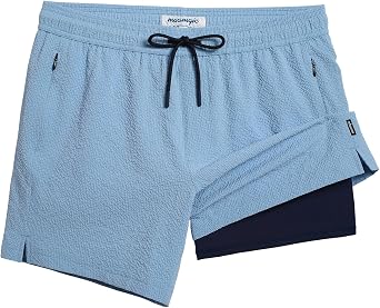 maamgic Mens Swim Trunks Compression Liner Stretch 5" Quick Dry Beach