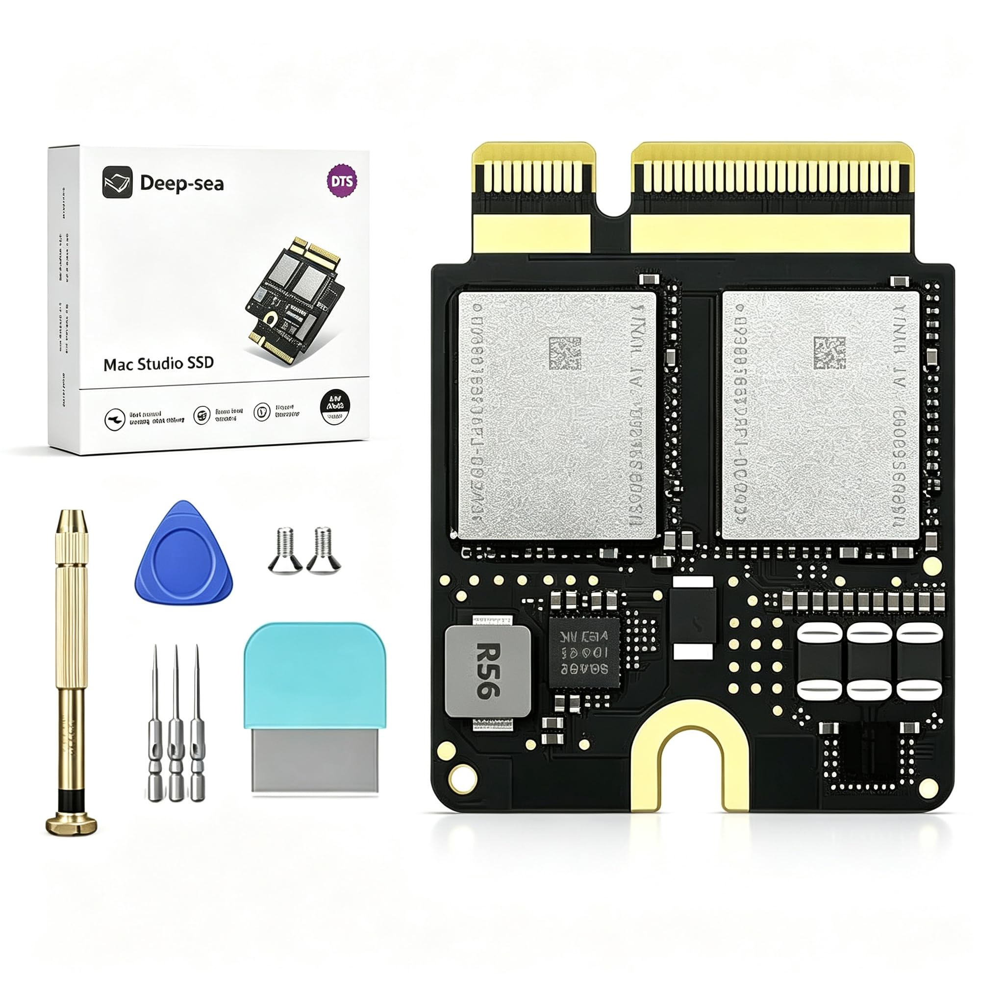 Dysk SSD 2 TB do Mac Studio M1 M2 M3 M4, PCIe 4.0 High Speed Wewnętrzny dysk SSD w zestawie z kompletnym zestawem narzędzi do demontażu