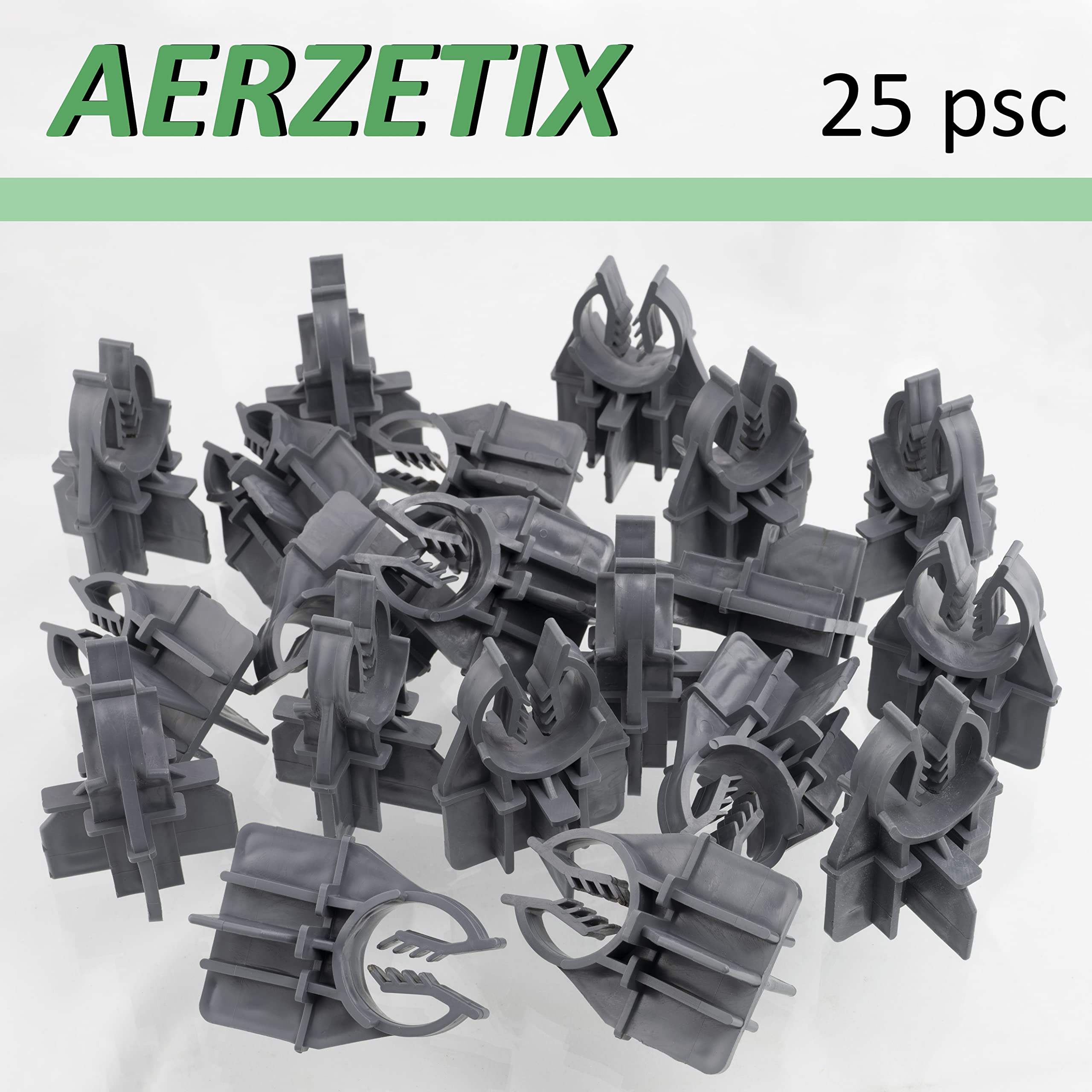 AERZETIX - C65217 - Juego de 25 Cuñas de armadura para hierro de hormigón de Ø8 a Ø24 - embutición 40mm - fijación horizontal - accesorio de encofrado de clip - en plástico - losa armado refuerzo