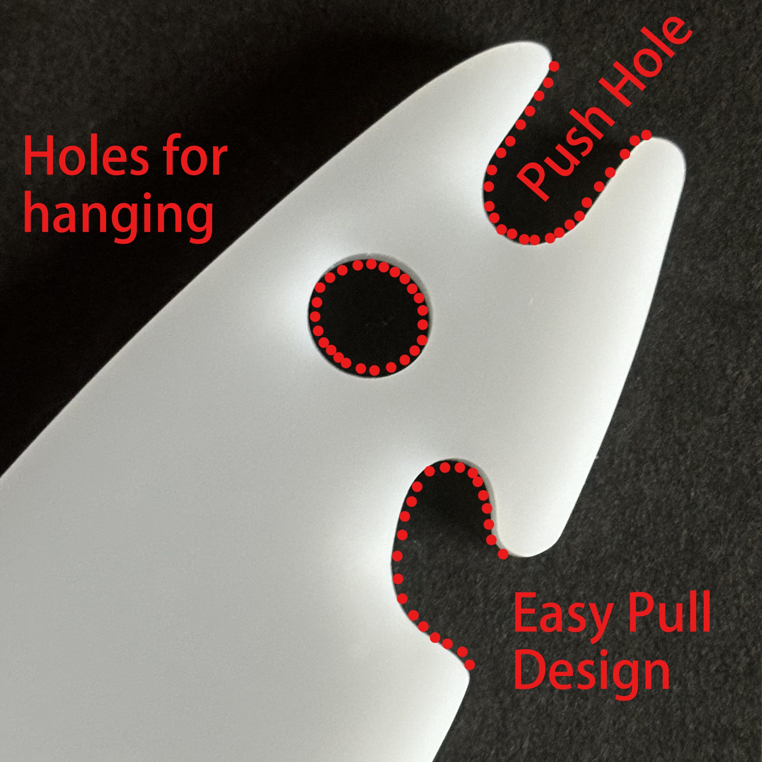 Herramienta de empuje para horno, barra de empuje acrílica resistente al calor, diseño de fácil agarre, esencial para una cocina segura, accesorio de cocina, color blanco 4