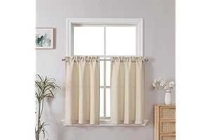 Chyhomenyc Linen Cafe Curtains 24 Inch Length