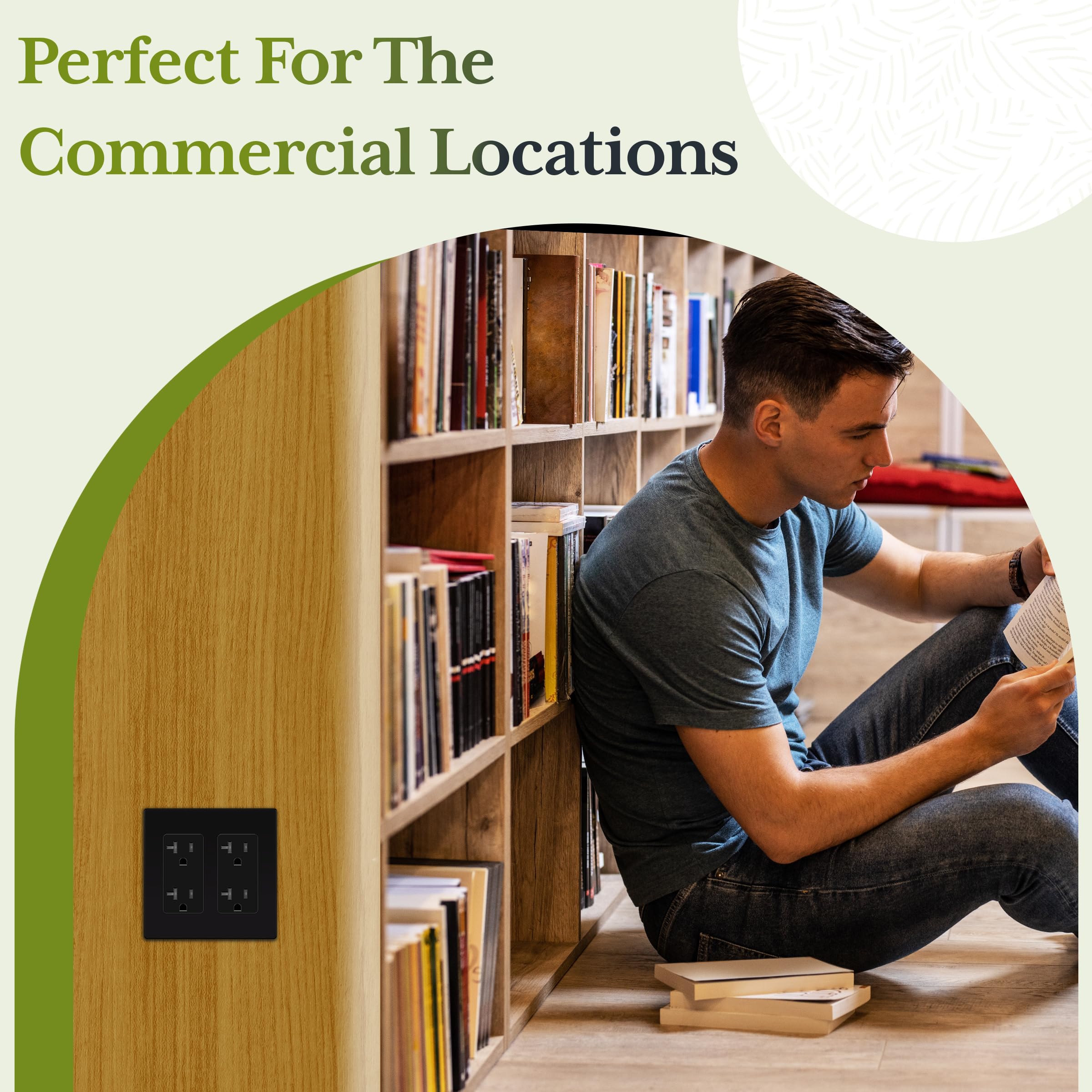 BKDEORS Screwless Decorator Wall Plate 4 Pack Child Safe Outlet - View #10