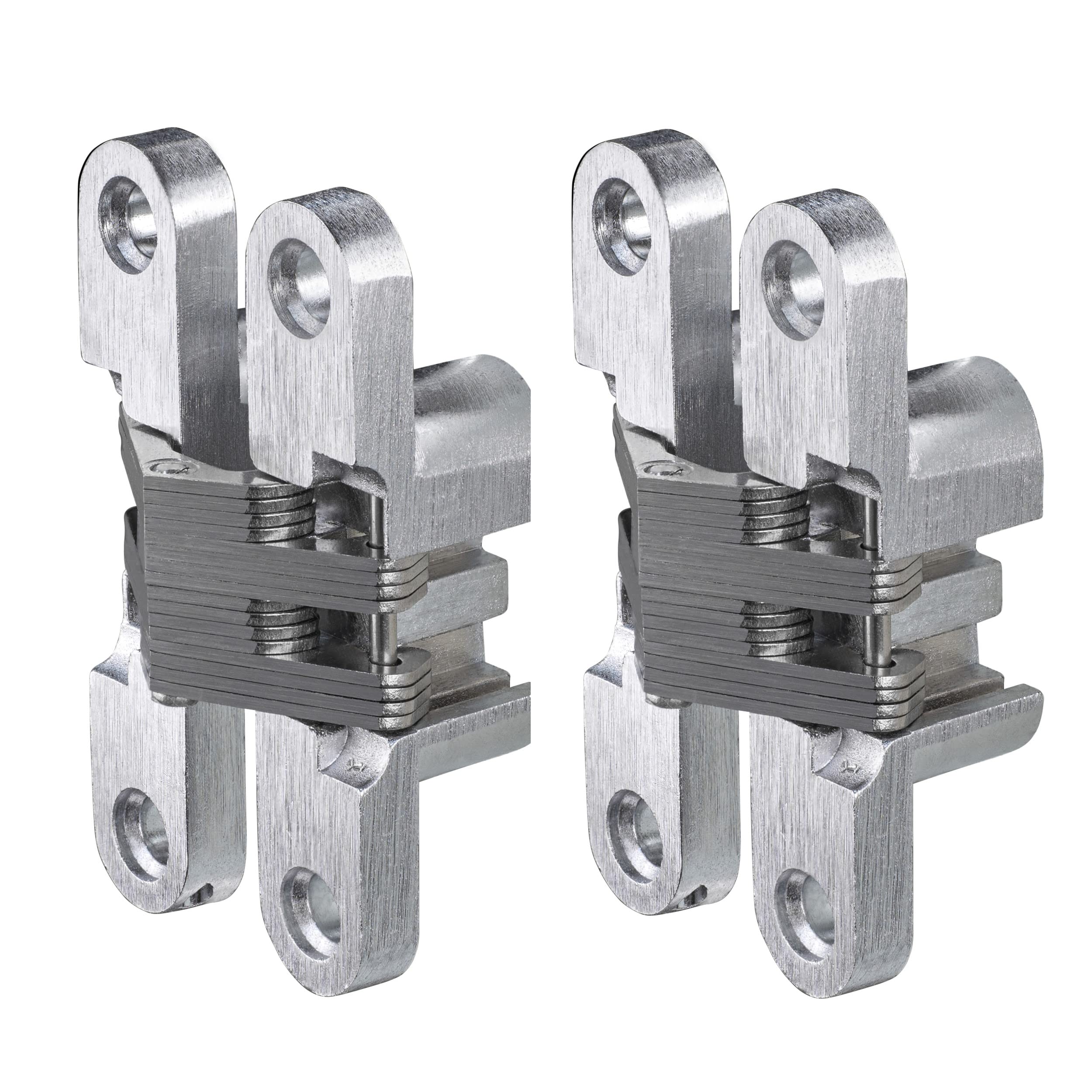 Gedotec Drill-in Hinge in Stainless Steel Look, 2 Pieces, 12 x 45 mm