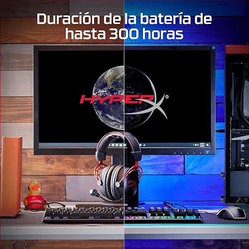HyperX Cloud Alpha Wireless - Gaming Headset for PC, 300-hour battery life, DTS Headphone:X Spatial Audio, Memory foam, Dual Chamber Drivers, Noise-cancelling mic, Durable aluminium frame - 2