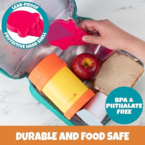 Miniatura 5 de Paquetes de hielo duros para niños (paquete de 3) paquetes de congeladores delgados y ligeros, reutilizables, enfriadores de larga duración