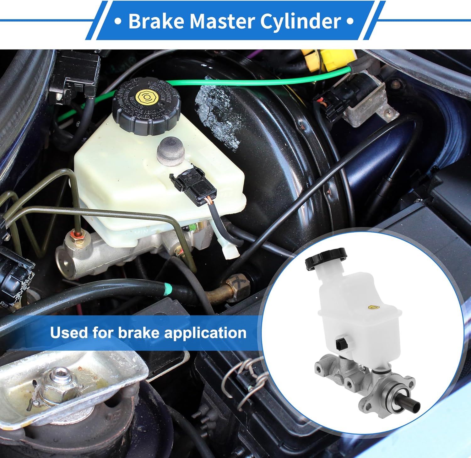 1 Pcs Brake Master Cylinder for Hyundai Veracruz 2007-2012 Durable Aluminum Alloy,Plastic Engine Compartment Hydraulic Master Cylinder with Reservoir