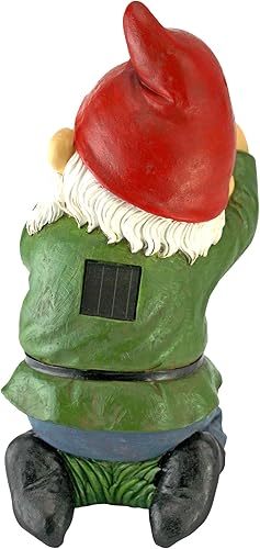 Miniatura 3 de Design Toscano QM2779900 Estatua solar del gnomo del jardín - Sonrisa para mí - Gnomos de jardín al aire libre - Estatuas del gnomo del césped, a