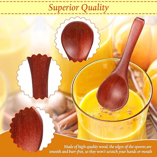 Miniatura 4 de 30 cucharas pequeñas de madera, mini cucharas de madera natural para tarros, mini cucharas de degustación, condimentos, cucharas de sal para cocina,