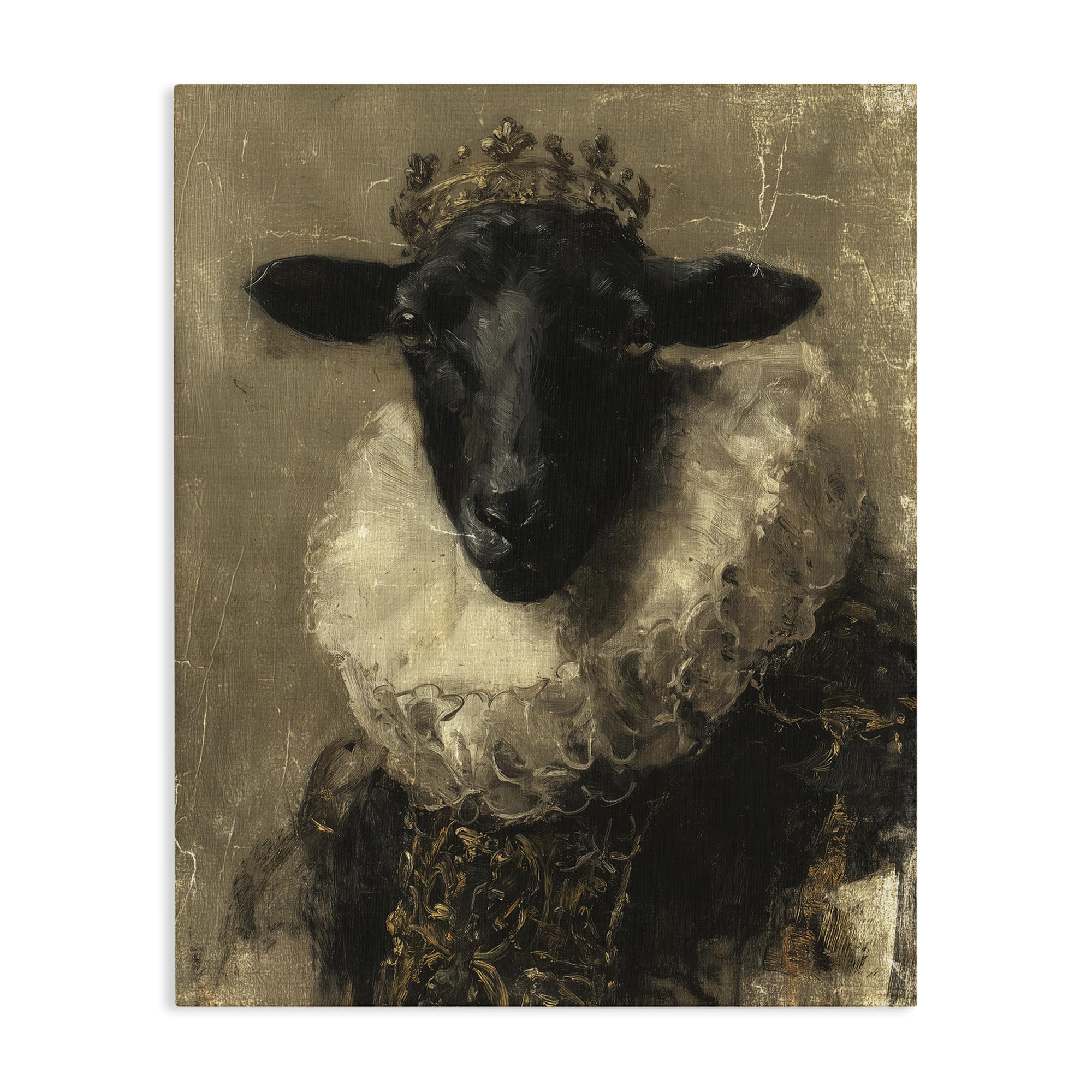 Stupell Industries Unframed Noble Ram Portrait Animal, 24 X 30 Inch Canvas Wall Art