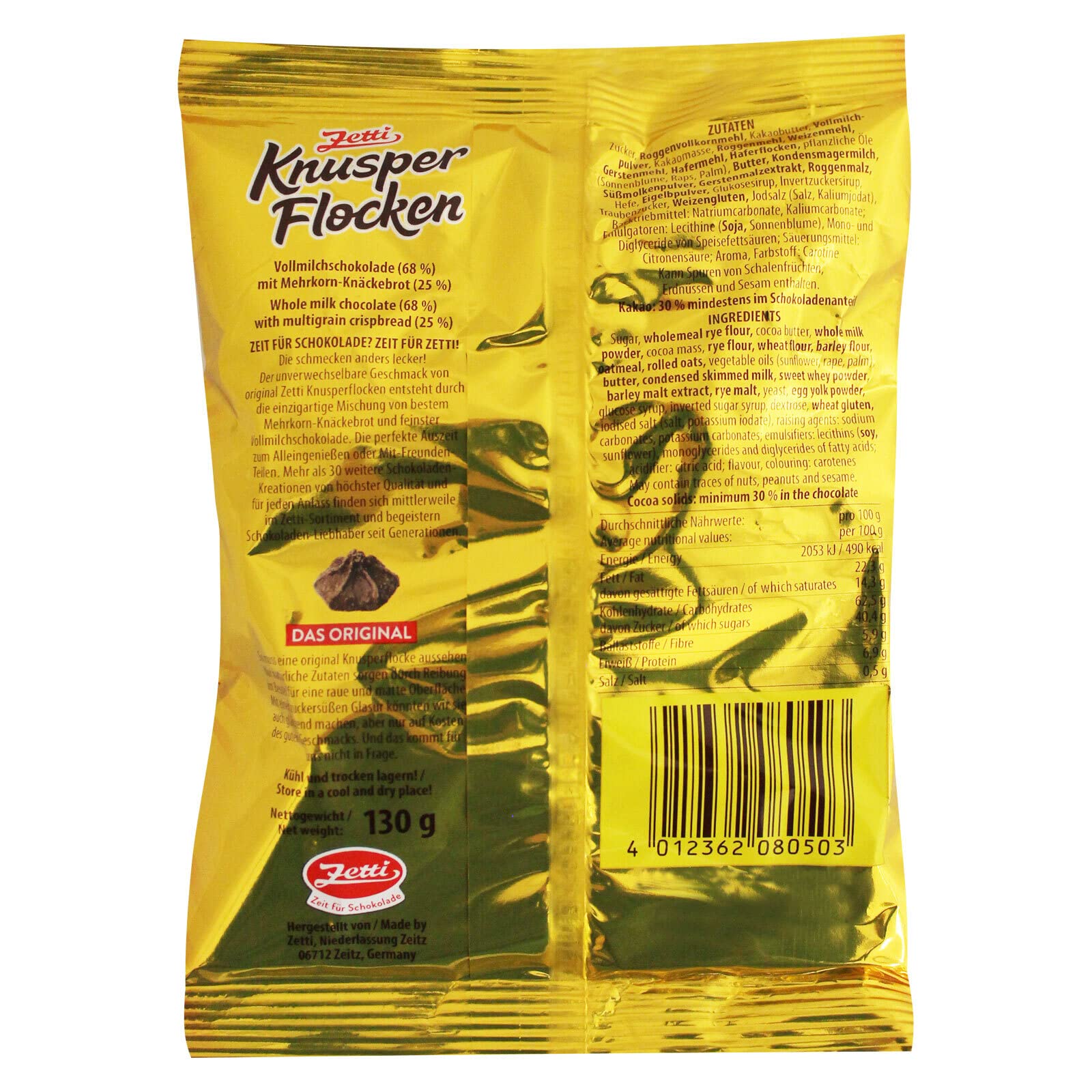 28er Pack Zetti Knusperflocken Vollmilch (28 x 130 g)