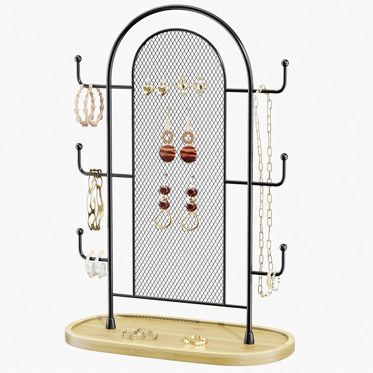 niffgaff Jewellery Organiser Jewelry Stand Earring Necklace Holder