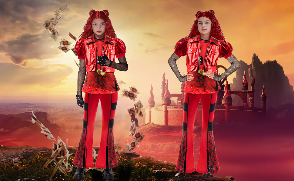 Disfraz rojo para niña Rise Princesa 3-4 años miniatura 7