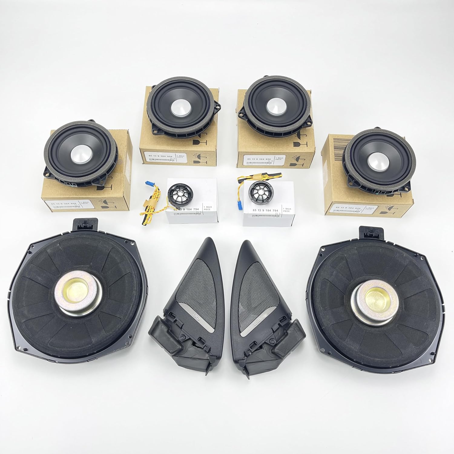 Car Audio Door Angle Gum Speaker Cover Car Front Door Tweeter Cover Speaker/Fit for BMW F22 F23 2 Series Loudspeaker Horn(2 HK BASS 8 Inch)