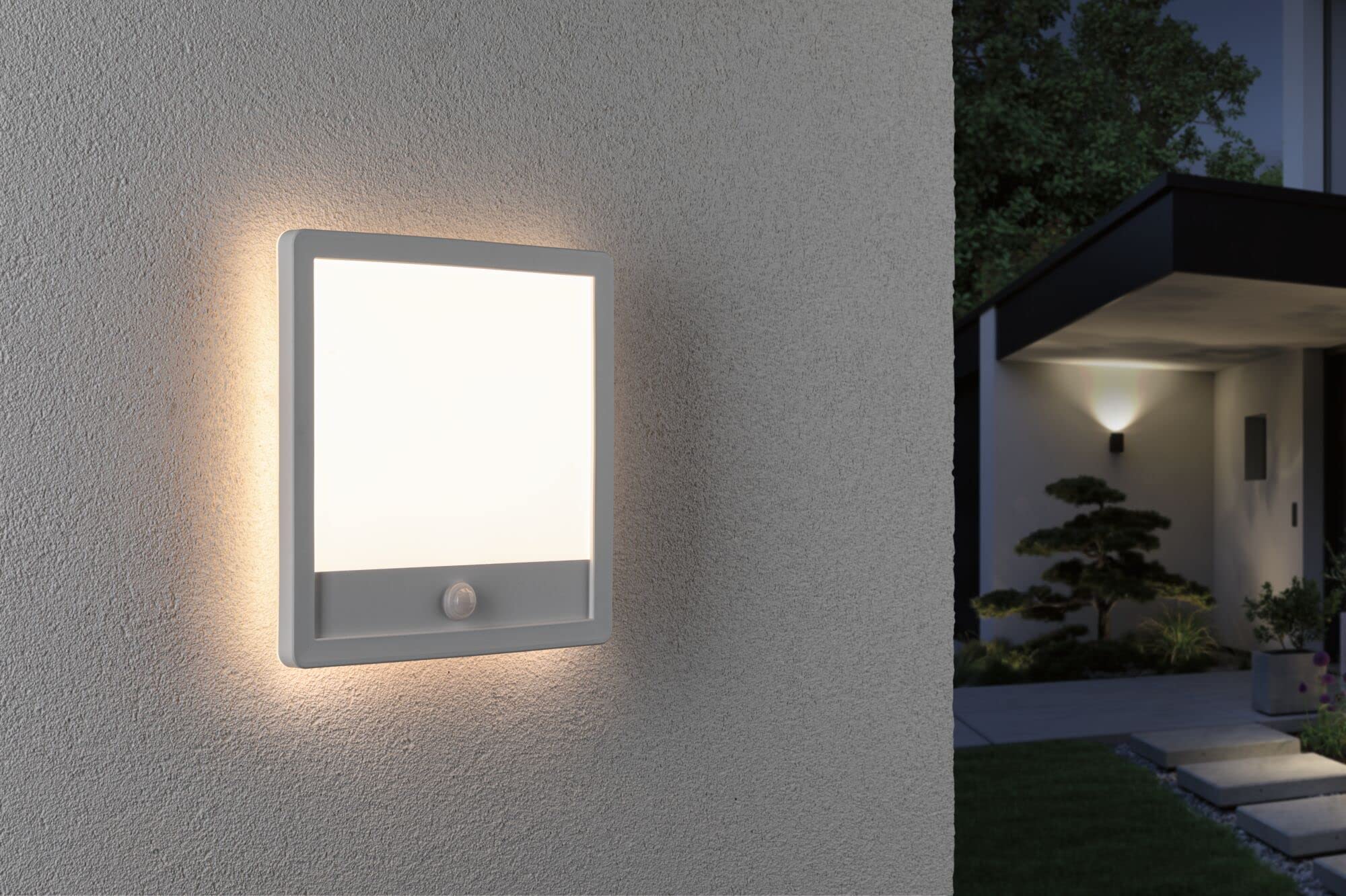 Paulmann Lamina LED Außenleuchte Panel IP44 eckig 14,5W Warmweiß 3000K