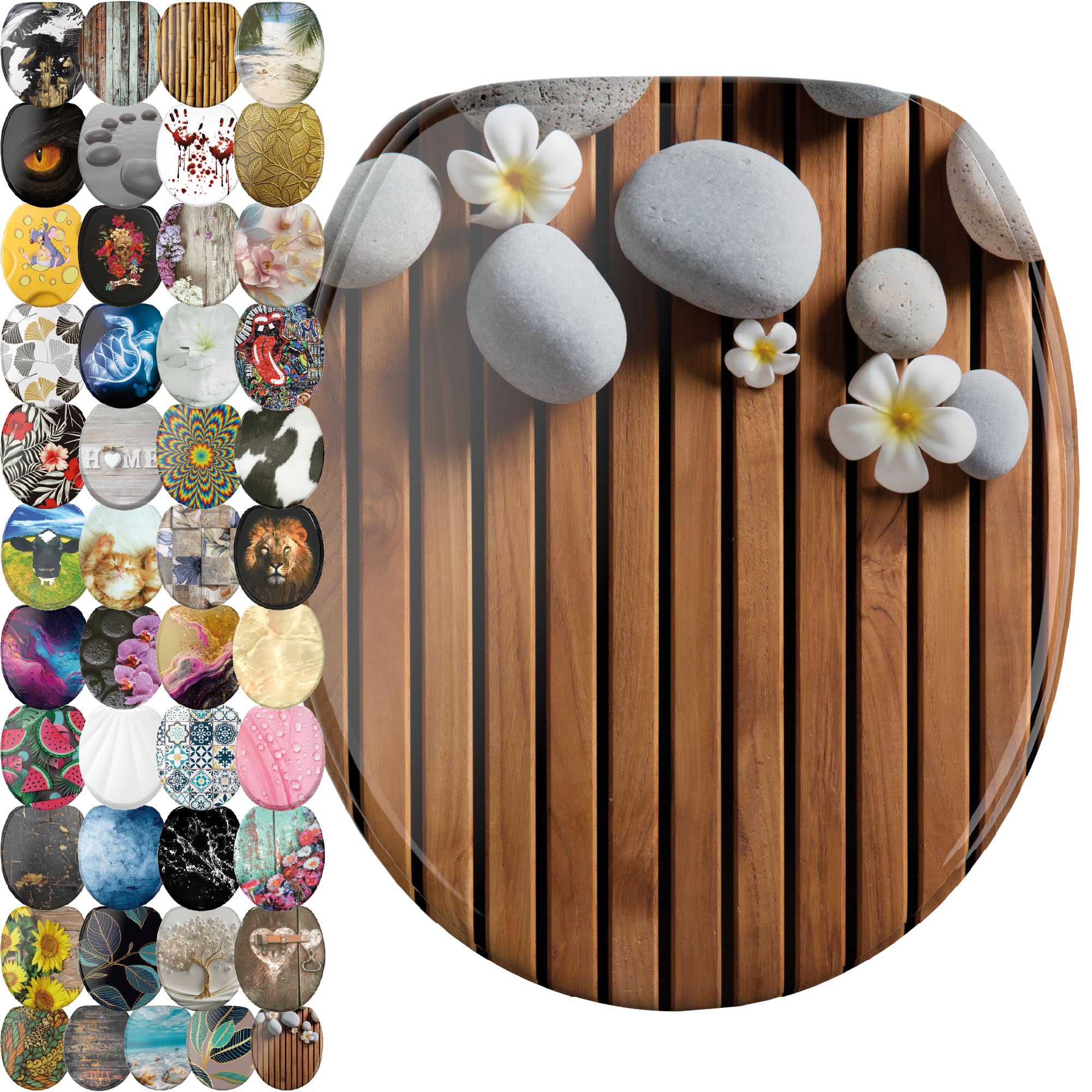 Sanilo Soft Close Toilet Seat, Wide Choice of New Toilet Seats, Stable Hinges, Easy to Mount (Zentara)