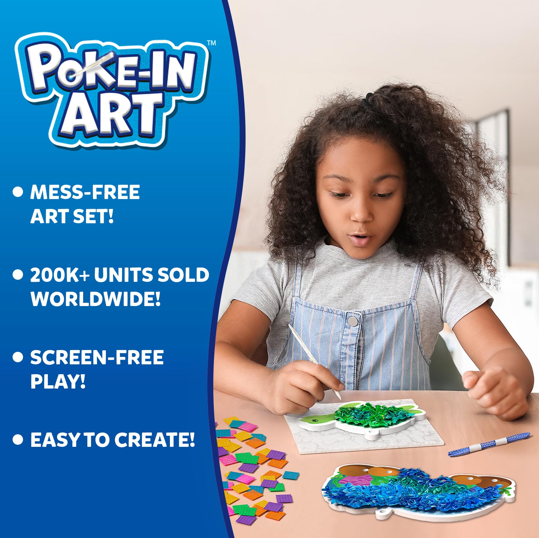 Skillmatics Poke-in Art, Underwater Animals, Mess-Free Arts & Crafts for Kids DIY Sewing Creative Kit - Image 2