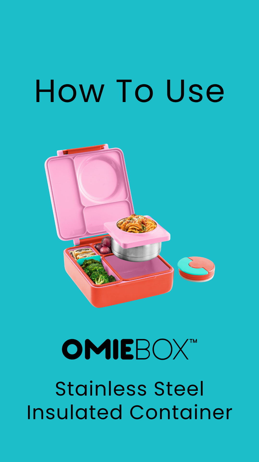 Insulated Bento Box with Hot & Cold Compartments for Kids' Meals
