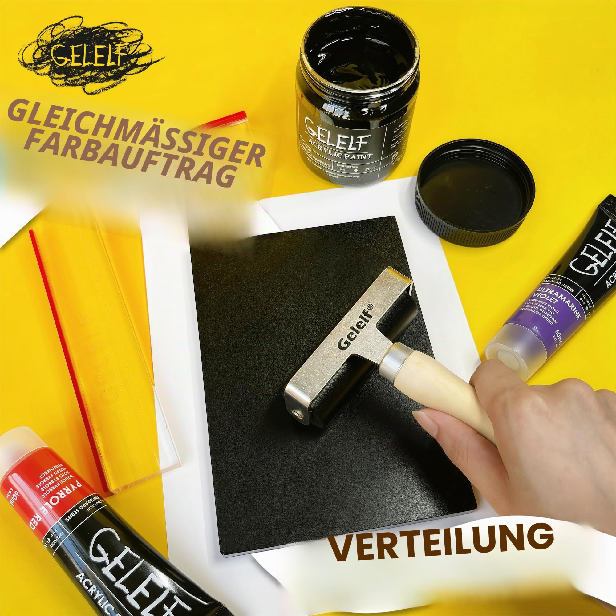 Verbesserte Gel-Druckplatte A4 (8"x10" / 20,3 x 25,4 cm), kein Altern und Blasenbildung, wiederverwendbare Gelplatten zum Monoprinten, Kunstbedarf für Kartenherstellung, Buchpresse, Journaling