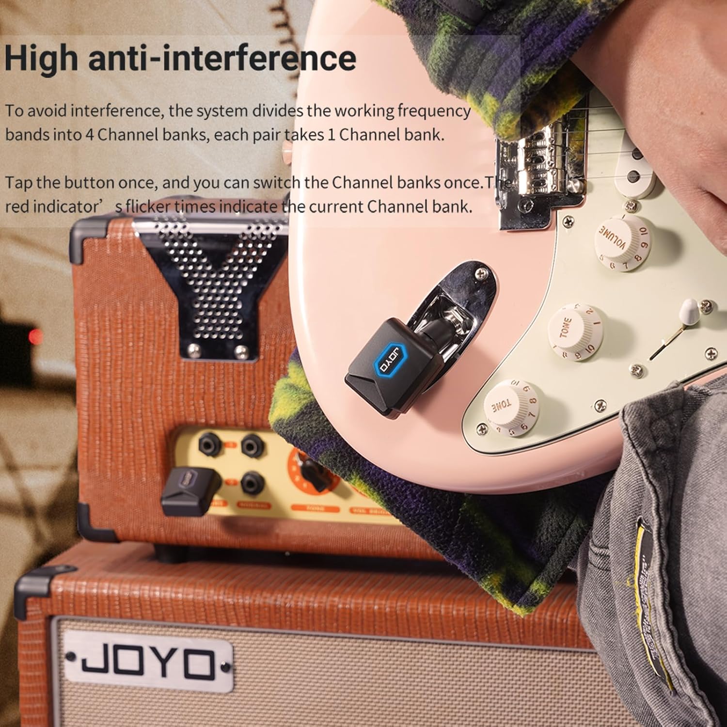 JOYO JW-06 Wireless System highlighting stable signal and low latency